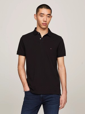 Erkek 1985 Regular Polo Polo T-Shirt-Siyah