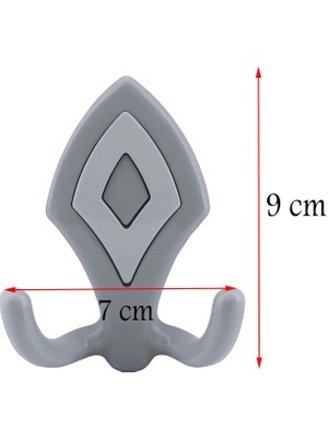 Badem10  Askı Askılık Sert Plastik Gri Vestiyer Duvar Askısı Dolap Elbise Askılığı