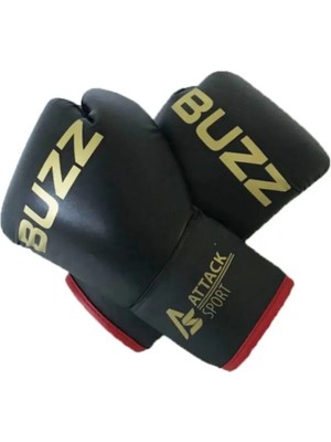 Attack Sport Buzz Serisi Unisex Suni Deri Şok Emici Antrenman ve Müsabaka Boks Eldivenleri