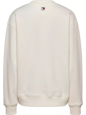 Tommy Hilfiger Kadın Tjw Rlx Prep Explorer 1 Crew Ext Sweatshirt-Beyaz