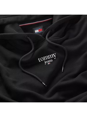 Tommy Hilfiger Kadın Tjw Essentıal Logo 1 Hoodıe Ext Sweatshirt-Siyah