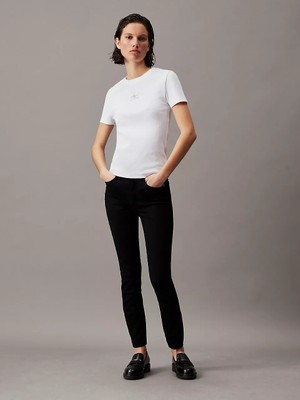 Calvin Klein Kadın Yüksek Bel Super Skinny Ankle Jean Pantolon - Siyah