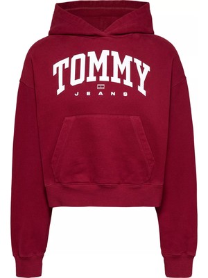 Tommy Hilfiger Kadın Tjw Vtg Varsıty 1 Hoodıe Sweatshirt