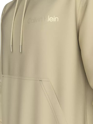 Calvin Klein Erkek Instıtutıonal Hoodıe Sweatshirt-Bej