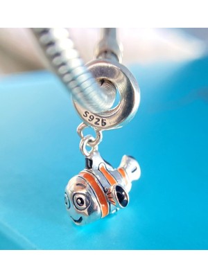 Zeyyn Sılver 925 Ayar Gümüş Disney Kayıp Balık Nemo Charm