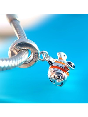 Zeyyn Sılver 925 Ayar Gümüş Disney Kayıp Balık Nemo Charm