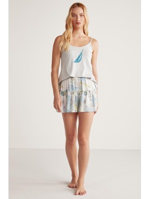 Nautica W713 Gri Kadın Şort Takım