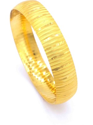 Bz Burgu Zincir Bz 22 Ayar Altın Kaplama 15 mm Çizgili Bilezik BLZ-1421