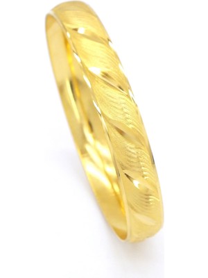 Bz Burgu Zincir Bz 22 Ayar Altın Kaplama Rüzgar Model Bilezik 1 cm BLZ-3006