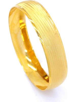 Bz Burgu Zincir Bz 22 Ayar Altın Kaplama 15MM Dikey Çizgili Bilezik Kalınlık BLZ-1151