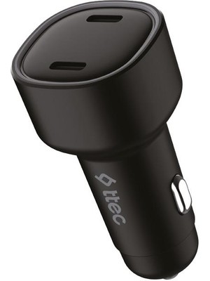 ttec SmartCharger Duo PD 60W Araç Hızlı Şarj Aleti USB-C - USB-C Siyah 2CKP03S