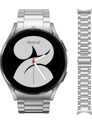 NovStrap Samsung Galaxy Watch 7 6 5 4 Fe 40-42-43-44-45-46-47 Mm ile Uyumlu Çelik Metal Kordon Boşluk Bırakmayan Pimli