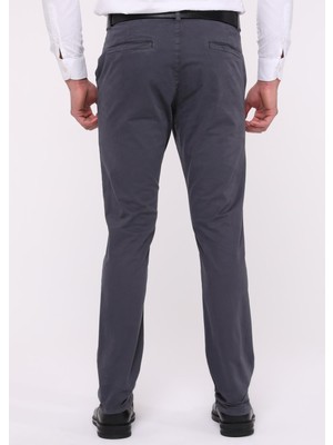 Cedy Denim Erkek Likralı Yüksek Bel Regular Fit Bol Kesim Yandan Cepli Chino Klasik Pantolon