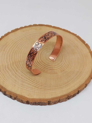 Yaşam Tohumu Motifli Bakır Bileklik (52692)