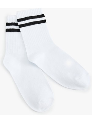 Koton 2'li Çizgili Soket Çorap Seti