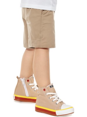 Kiko Kids Tinna Bağcıklı Erkek Çocuk Boğazlı Keten Spor Ayakkabı