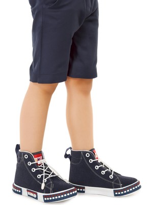 Kiko Kids Gamel Günlük Lastikli Erkek Bebek Bot Ayakkabı Lacivert