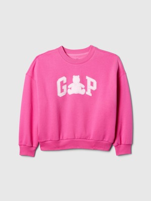 Gap Kız Çocuk Pembe Gap Logo Brannan Bear Grafikli Sweatshirt