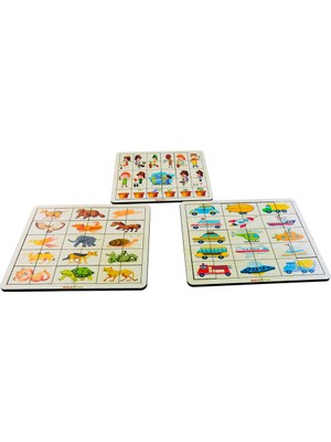 Balatoyz Kodlamaya Giriş 3’Lü Eşleştirmeli Araçlar,Hayvanlar,Doğa Ana Puzzle Set