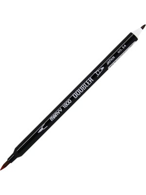 Marvy 1800-54 Brush Pen Çift Uçlu Fırça Kalem Burnt Umber