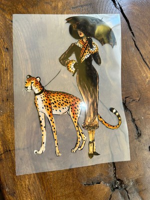 Gönülden Tasarım Ütü Ile Yapışan Aslan Gezdiren Kadın Tişört Transfer Baskı Arma 21X15 cm