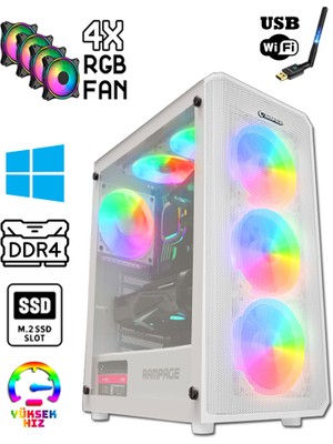 Zeiron Adventure Rx9 I3 12100F 12.nesil 16GB Ram 512GB Nvme M.2 SSD RX580 8gb Oyuncu Masaüstü Bilgisayarı