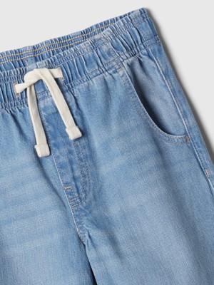 Gap Kız Çocuk Açık Mavi Easy Wide Leg Jean Pantolon