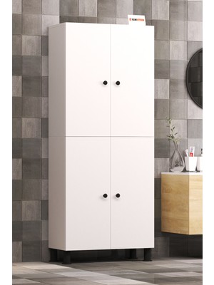 Yeni Vitrin Çok Amaçlı Dolap Kiler Dolabı Mutfak 60 Cm Banyo Dolabı