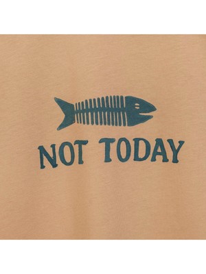 Ormanın Kızı Silvia Not Today Handprinted Bisiklet Yaka %100 Pamuklu Unisex T-Shirt