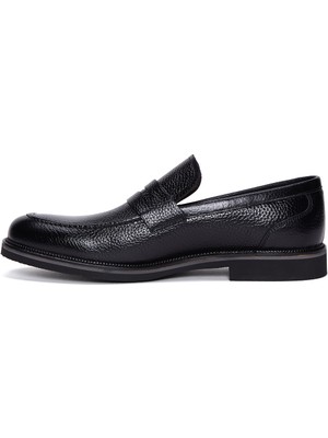 Derimod Erkek Siyah Deri Casual Loafer 24WFD6001FT