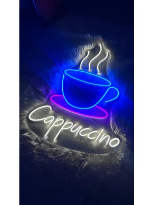 Dekoraven Cappuccino Kafe Kahve Neon Led Duvar Dekoru