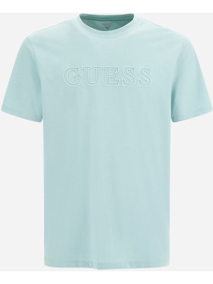 Guess Ss Alphy Erkek T-Shırt-Su Yeşili