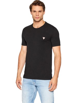 Guess Erkek Guess Cn Ss Core T-Shirt - Siyah