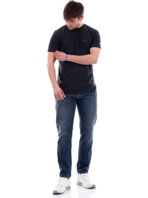 Erkek Guess Pima Basic T-Shirt - Lacivert