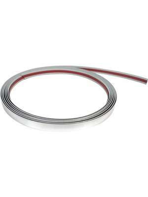 Trend Garaj Gümüş Nikelaj 10 mm Genişlik 3 Metre Uzunluk Şık Krom Aksesuar Universal Uyumlu