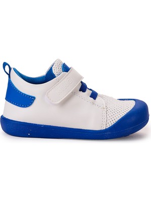 Kiko Kids Roce Cırtlı Saks Mavi Erkek Bebek İlk Adım Panduf Ayakkabı Tekstil Materyal