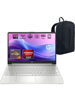 Hp Amd Ryzen 7 5700U 8gb 512GB SSD 15.6" Fhd WIN11 Dizüstü Bilgisayar 4H0J2EAWZ1 - Webzone Çanta