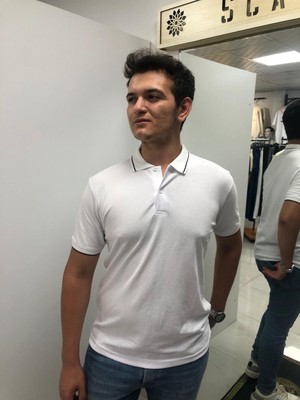 Sca Erkek Beyaz Polo Yaka Lacos T-Shirt