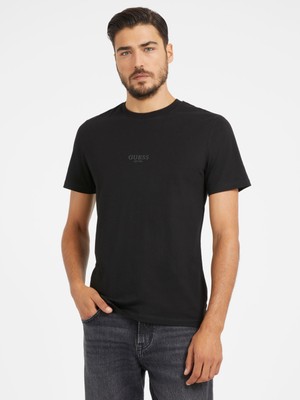 Erkek Küçük Logolu T-Shirt-Siyah