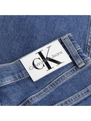 Calvin Klein Kadın Authentıc Slım Straıght Jean Pantolon-Mavi