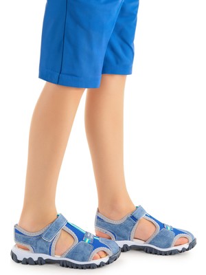 Kiko Kids Erkek Çocuk Sandalet Arz 2399 Kot Mavi