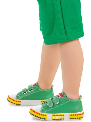 Kiko Kids Kach Cırtlı Erkek Bebek Günlük Spor Ayakkabı Yeşil