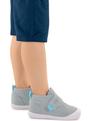 Kiko Kids Winnie Cırtlı Erkek Bebek Günlük Bot Ayakkabı Bebe Mavi