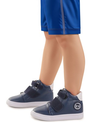 Kiko Kids Coyote Cırtlı Erkek Bebek Günlük Bot Ayakkabı Lacivert