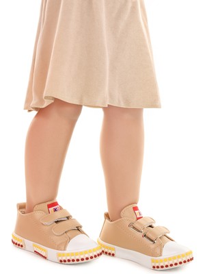 Kiko Kids Kach Cırtlı Kız Çocuk Günlük Spor Ayakkabı Ten