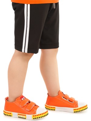 Kiko Kids Kach Cırtlı Erkek Çocuk Günlük Spor Ayakkabı Turuncu