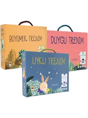 Sincap Kitap (3'ü 1 Arada Set) Duygu Trenim Lemu / Uyku Trenim Kagu / Büyümek Trenim Pigi 0-3 Yaş Okul Öncesi Hikaye Kitabı