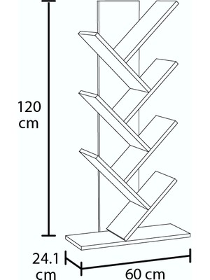 Mobilique Selvi Çapraz Kitaplık Luna