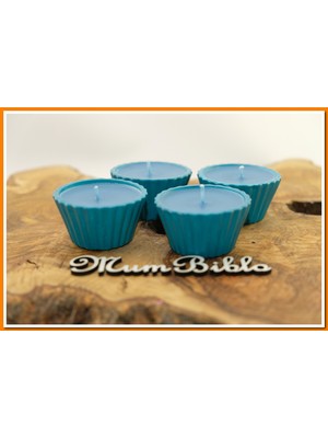 Mum Biblo Mumluk Cupcake Turkuaz Renk Turkuaz Mum