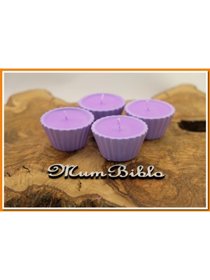 Mum Biblo Mumluk Cupcake Lila Renk Lila Mum